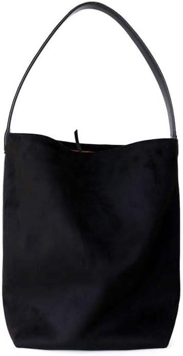 Suede Bucket Tote Bag for Women，Matte Cowhide Hobo Bags，Casual Shoulder Handbags