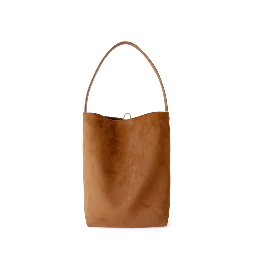 Suede Bucket Tote Bag for Women，Matte Cowhide Hobo Bags，Casual Shoulder Handbags
