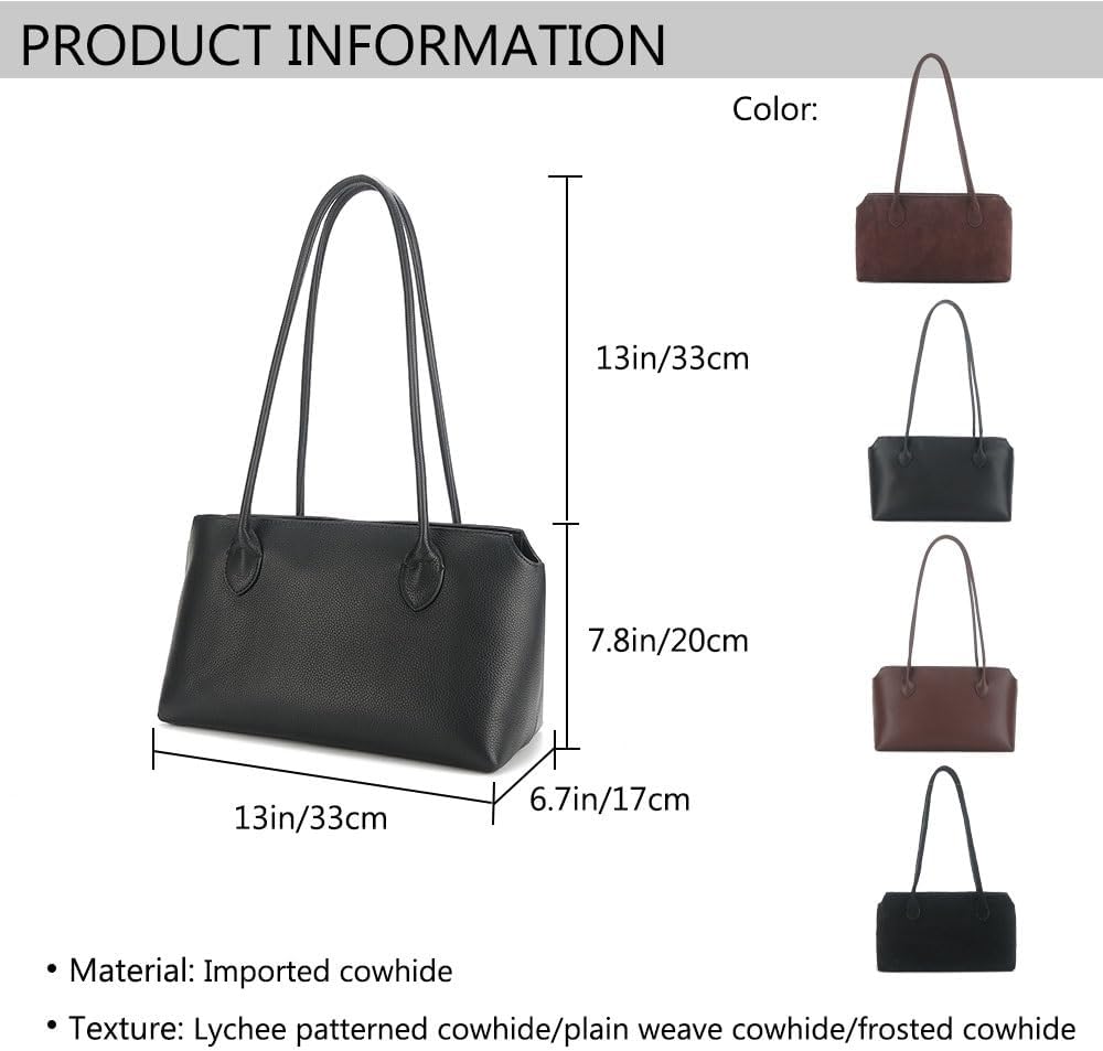 Women's Genuine Leather Tote Bag，Cowhide Commuting Top Handle Bags with Zipper，Luxury Large Handbags +Pendant for Work