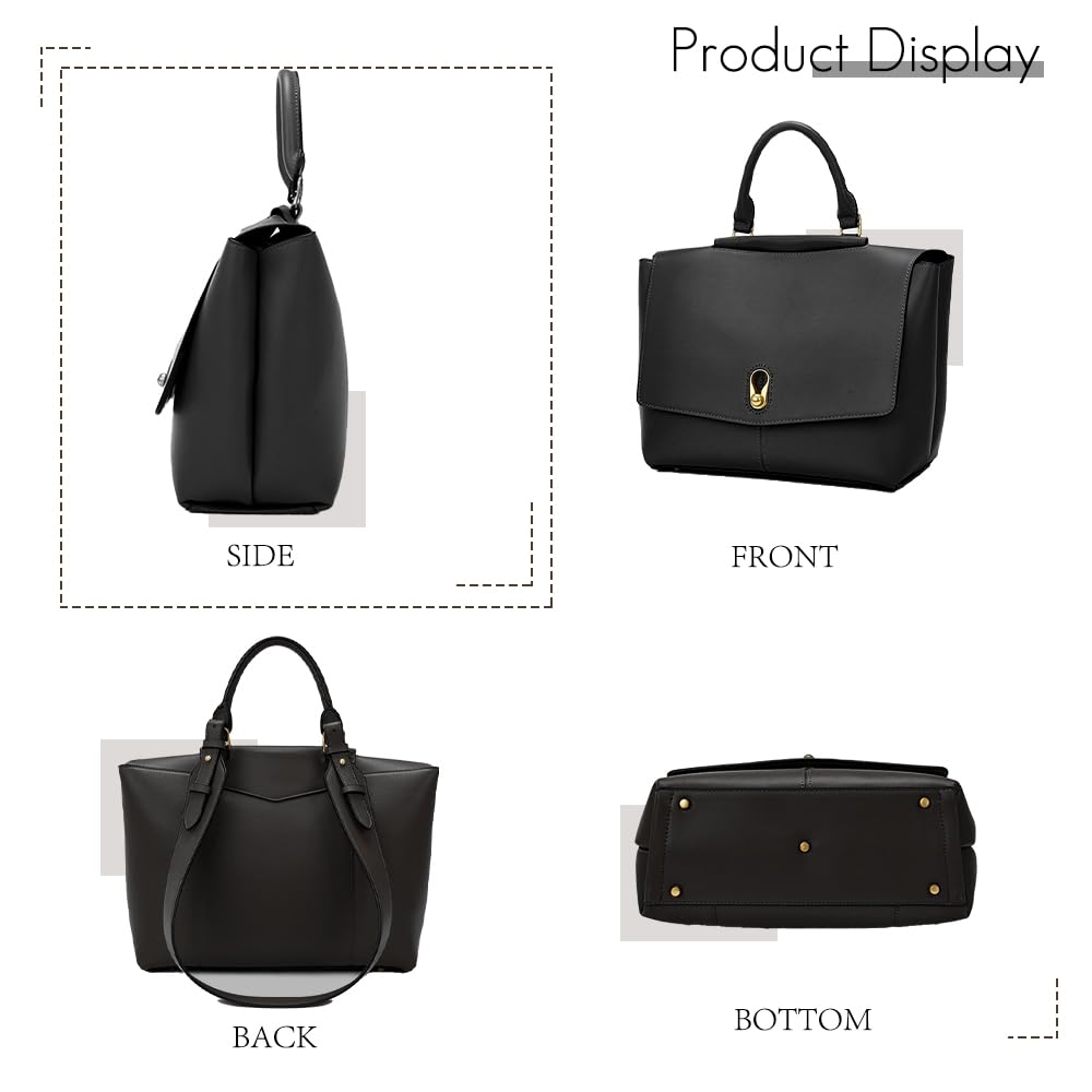 Deermisu Women's Top-handle Handbags,Vintage Medium Purse with Removable Shoulder Strap,Shoulder Bags Gift for Her