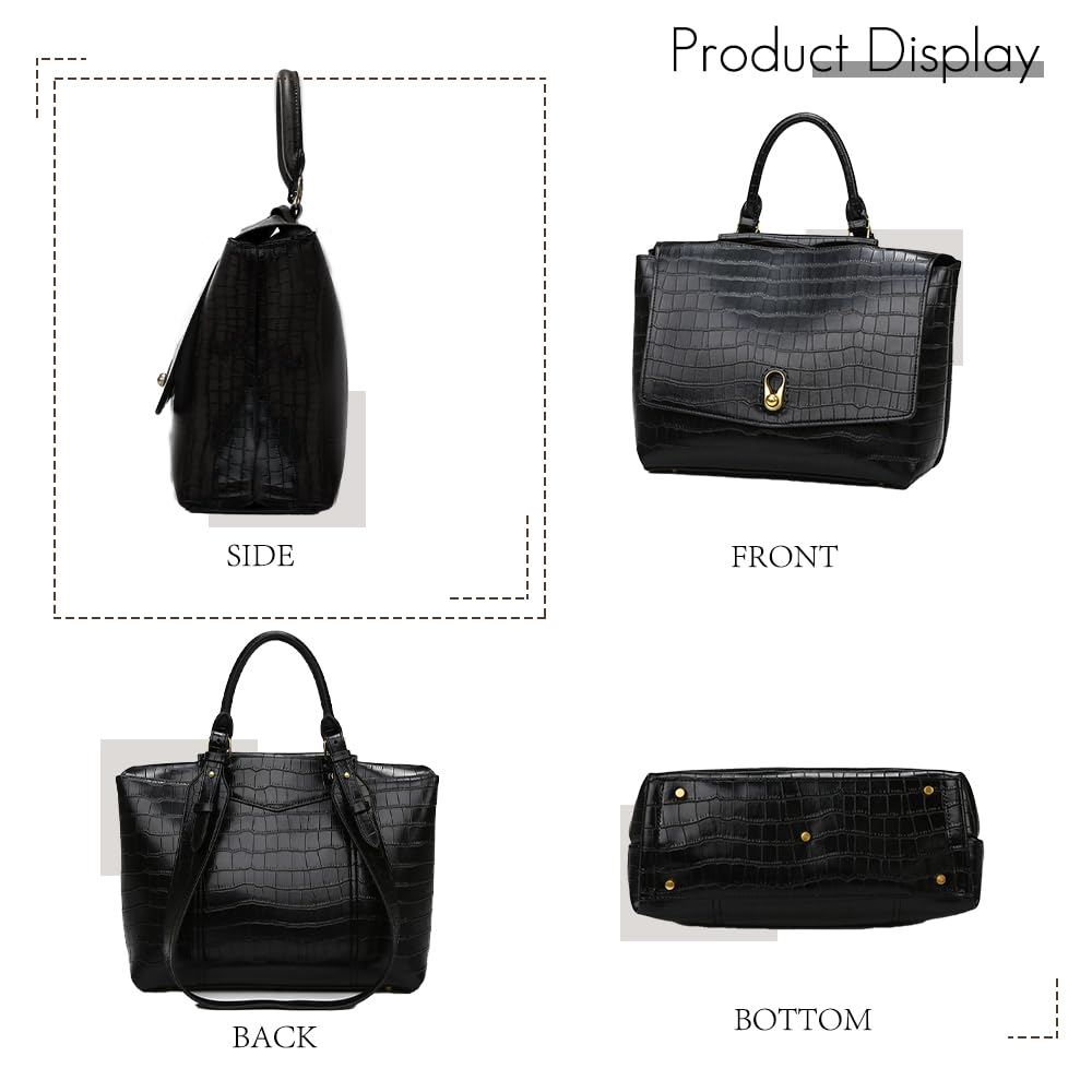 Deermisu Women's Top-handle Handbags,Vintage Medium Purse with Removable Shoulder Strap,Shoulder Bags Gift for Her