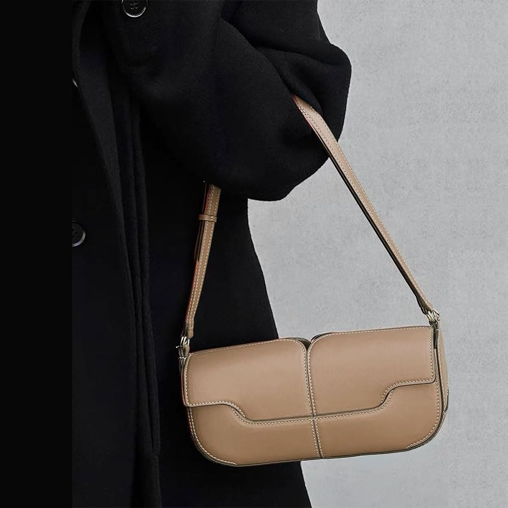 Leather Underarm Shoulder Bags for Women，Hobo Tote Handbag with Magnetic Buckle/Adjustable Strap