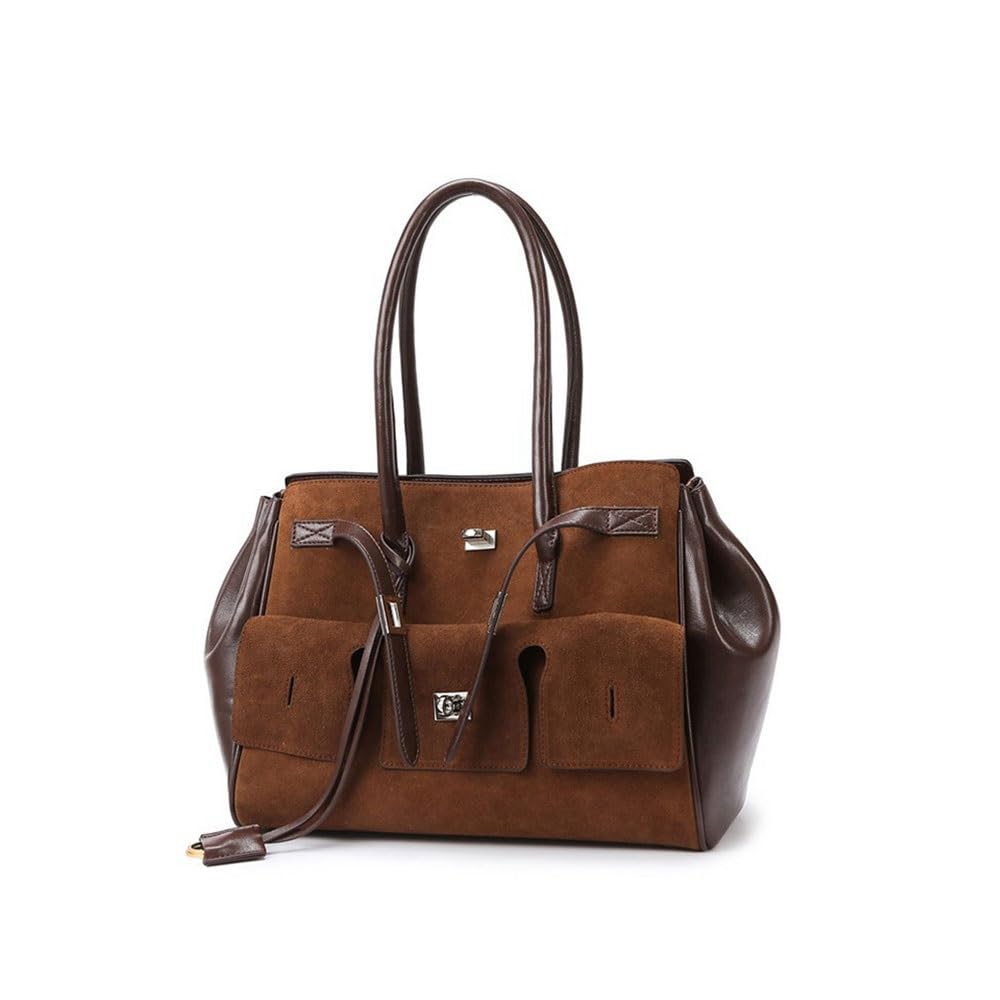 Women Top Handle Bag， Vegan Leather Vintage Style Handbags,Punk Crossbody Shoulder Bags for Work Commuter Everyday