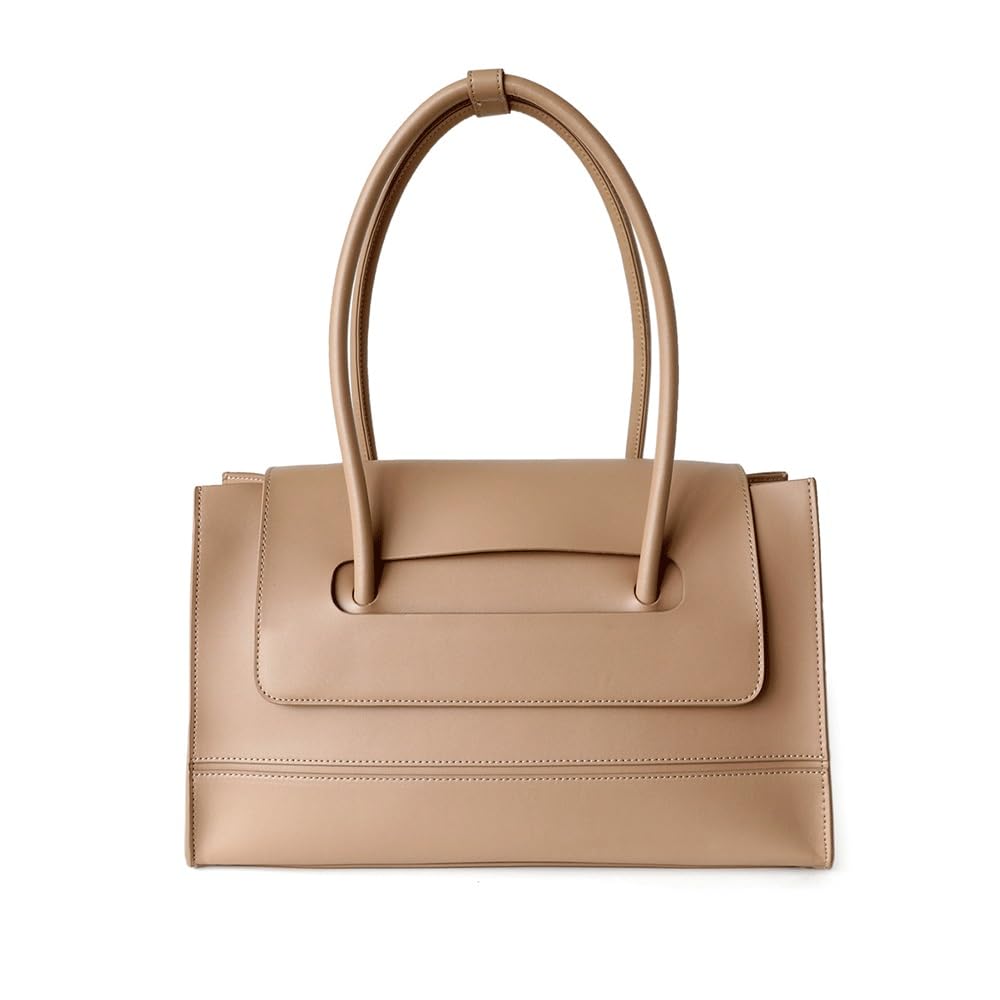 Genuine Leather Tote Bags for Women，15 inch Vintage Large Underarm Commuter Bag，Business Teacher Shoulder Bags