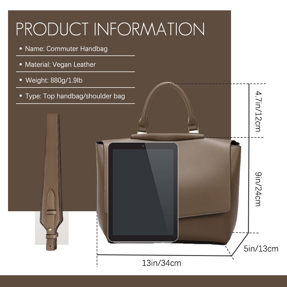 Deermisu Women's Top-handle Handbags,Vintage Medium Purse with Removable Shoulder Strap,Shoulder Bags Gift for Her