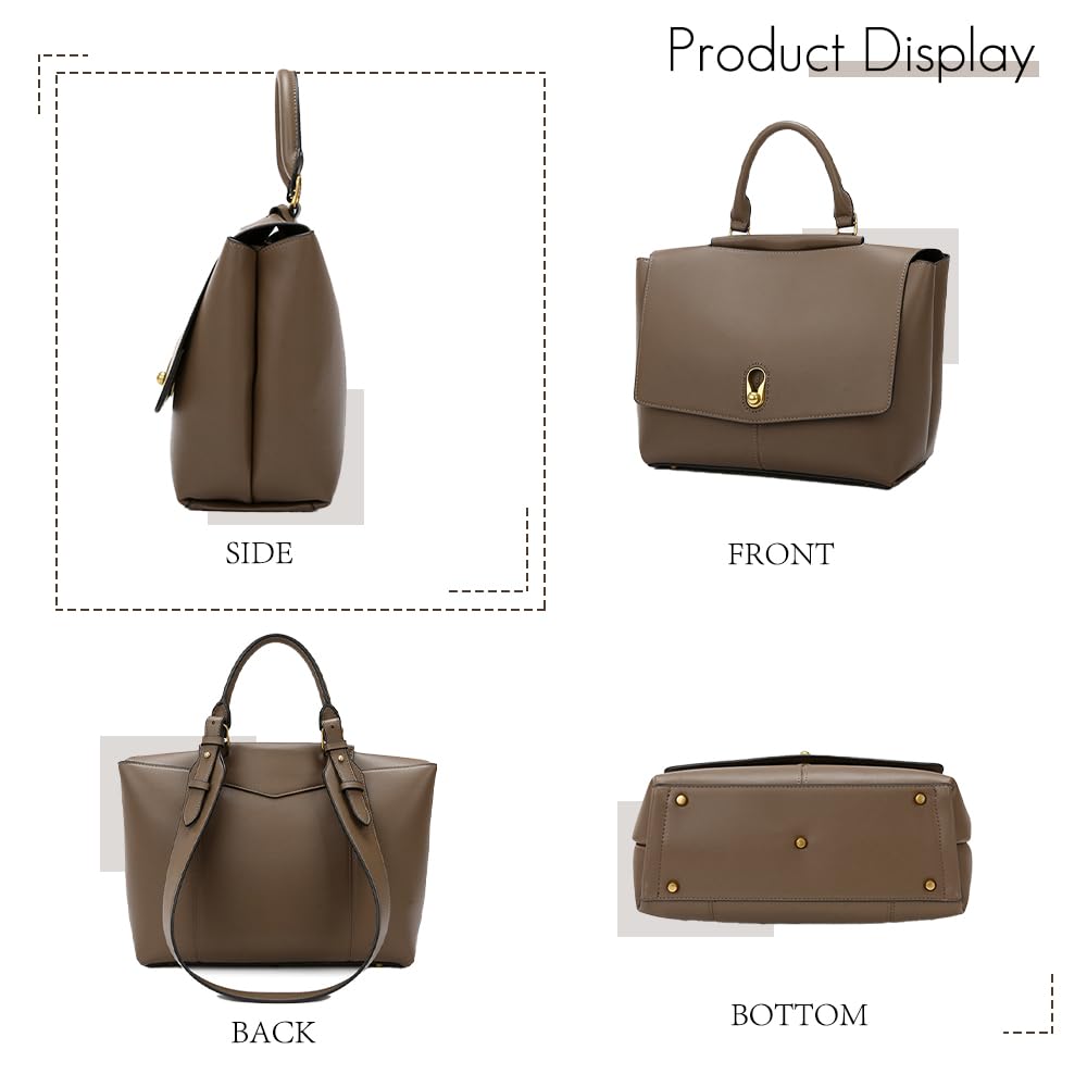 Deermisu Women's Top-handle Handbags,Vintage Medium Purse with Removable Shoulder Strap,Shoulder Bags Gift for Her