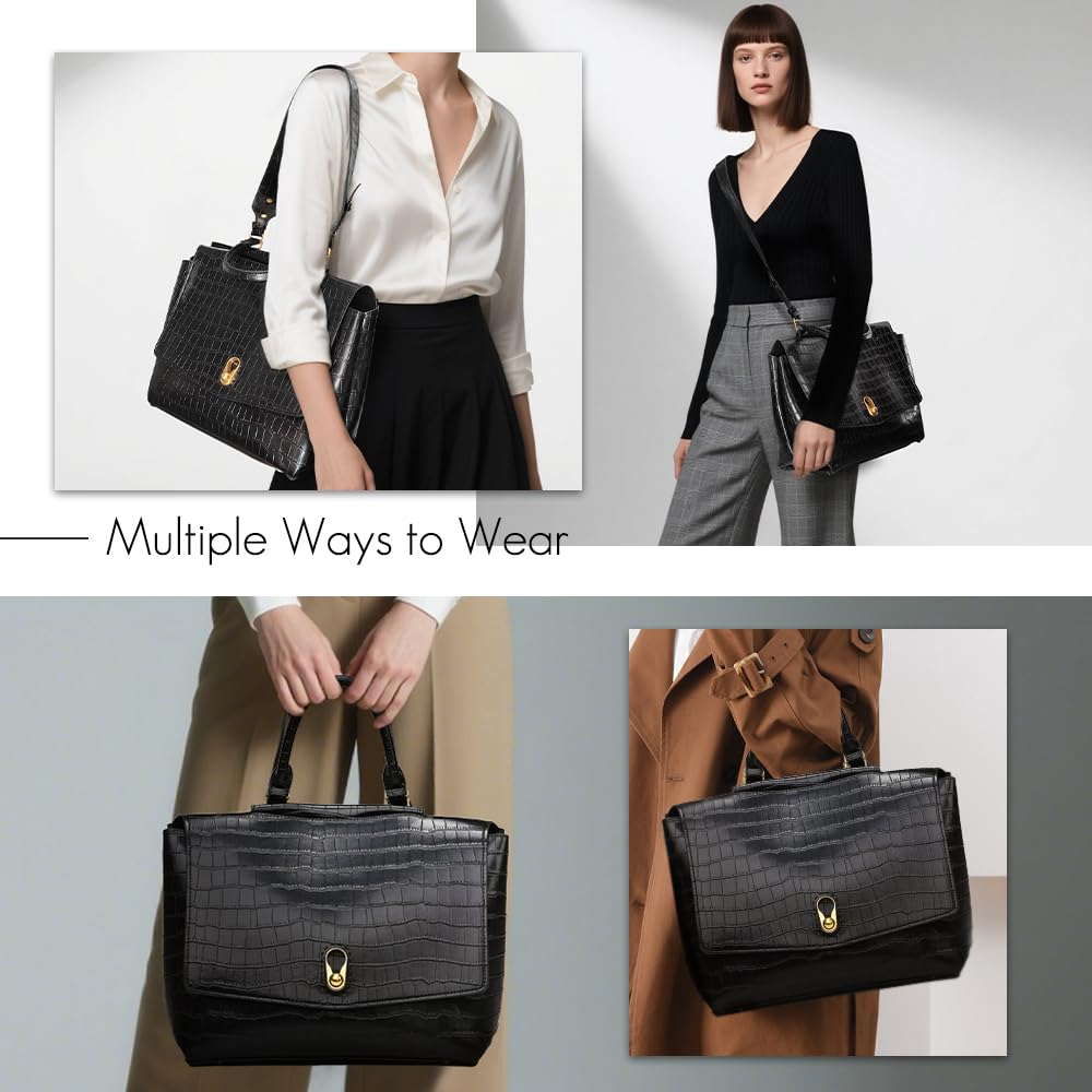 Deermisu Women's Top-handle Handbags,Vintage Medium Purse with Removable Shoulder Strap,Shoulder Bags Gift for Her