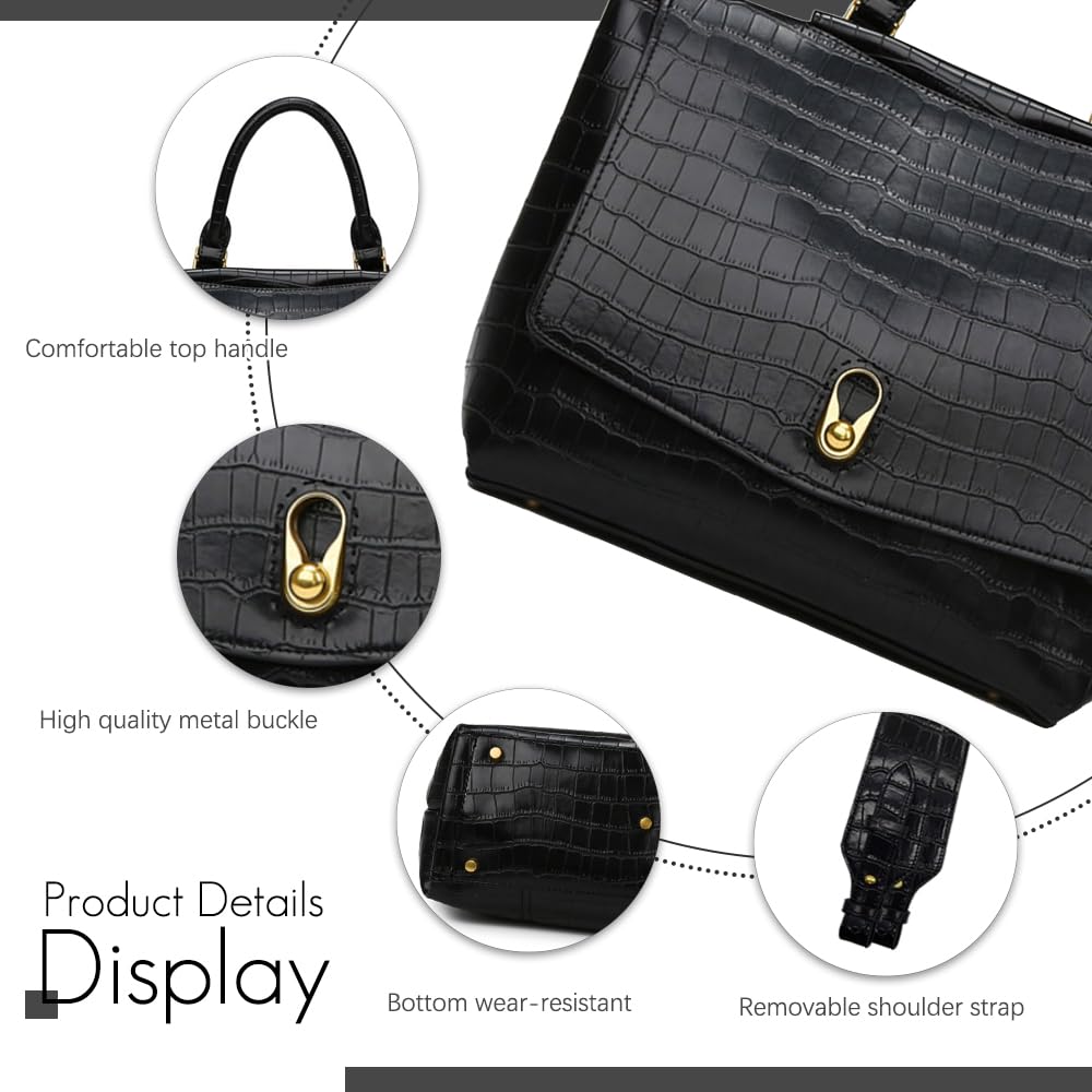 Deermisu Women's Top-handle Handbags,Vintage Medium Purse with Removable Shoulder Strap,Shoulder Bags Gift for Her