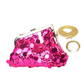 Women Sequin Evening Handbag，Sparkly Clutch Purse with 2 Shoulder Straps，Crossbody Bag for Party Prom Banquet