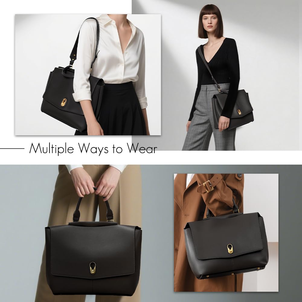 Deermisu Women's Top-handle Handbags,Vintage Medium Purse with Removable Shoulder Strap,Shoulder Bags Gift for Her