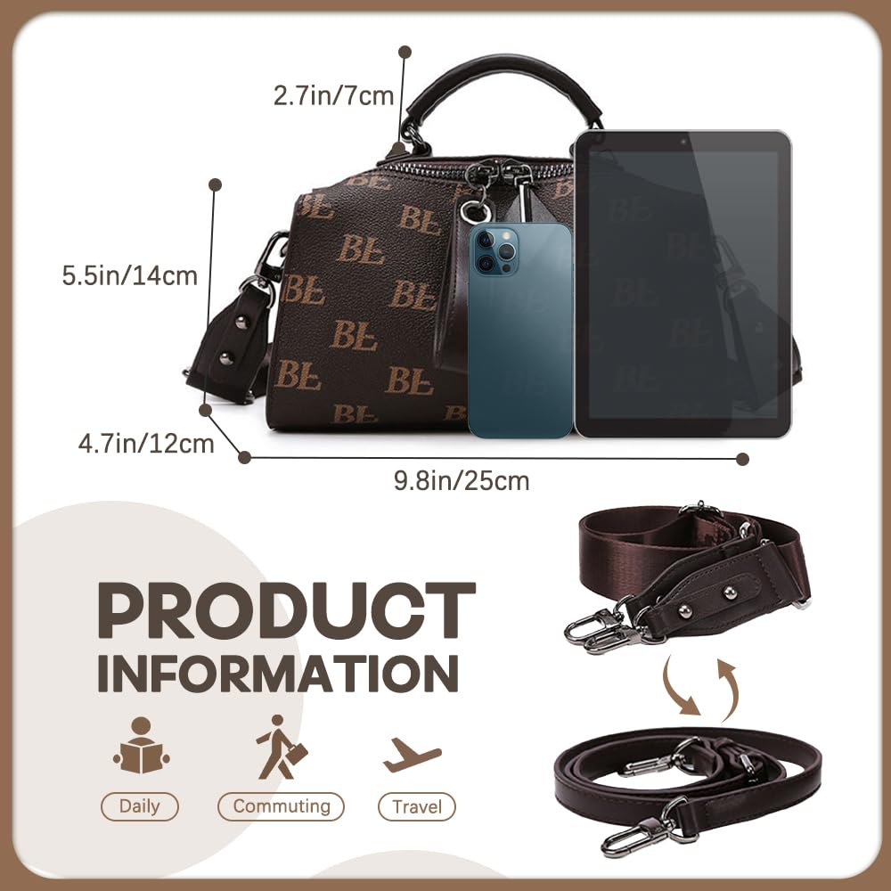 Tote Purse for Women,Vintage Women's Satchel Handbags with Removable Shoulder Strap,Shoulder Bags Gift for Her