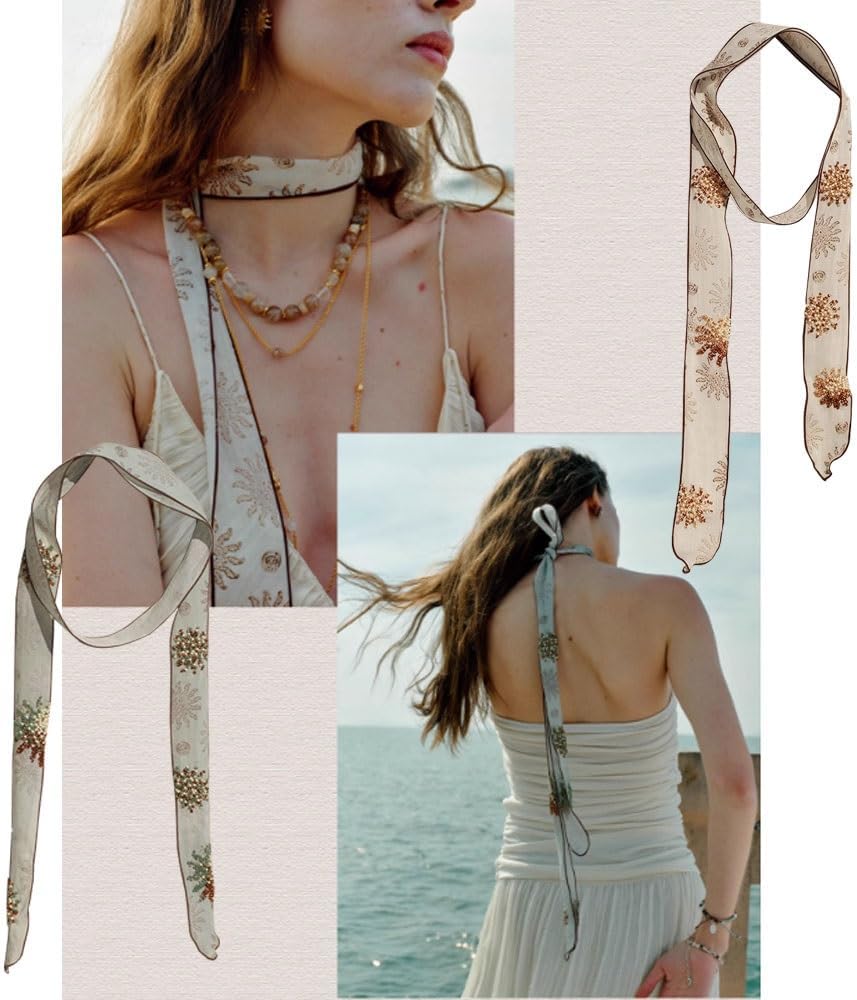 Bohemian Linen Crossbody Bag for Women，Casual Hobo Bags with Flower Patterns/Braided Tassel Shoulder Straps