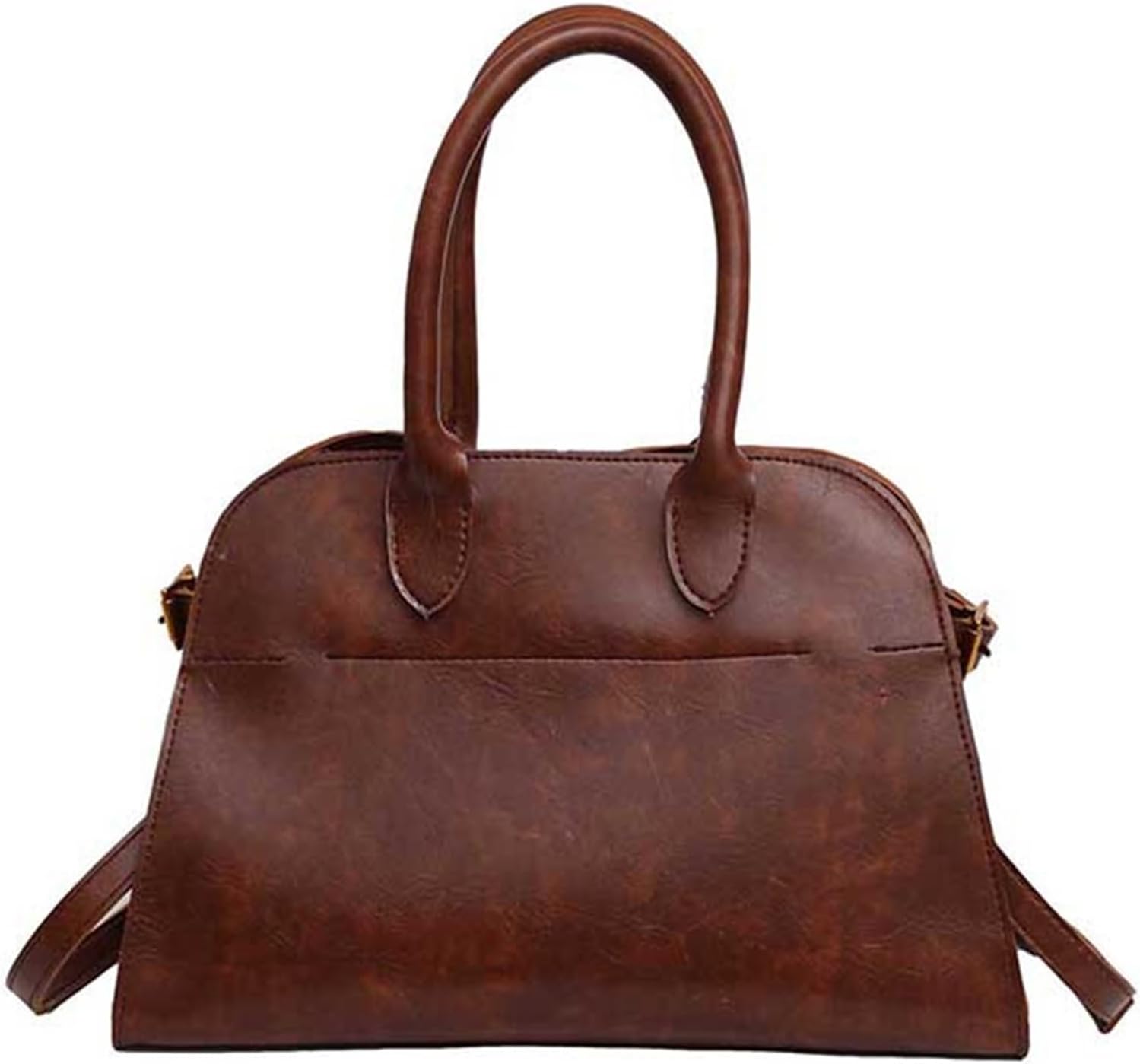 Womens Tote Bag Faux Leather Top Handle Bag Retro Shoulder Satchel with Straps for Women(Brown)