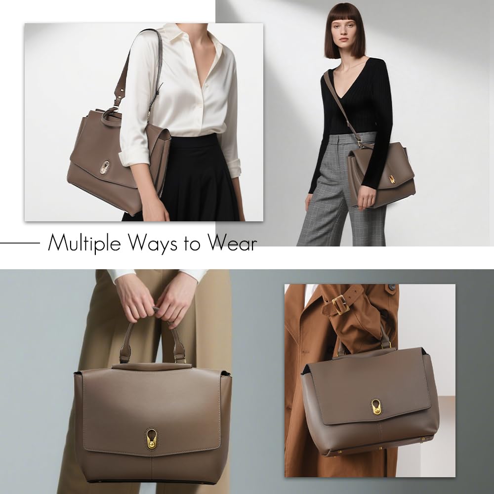 Deermisu Women's Top-handle Handbags,Vintage Medium Purse with Removable Shoulder Strap,Shoulder Bags Gift for Her