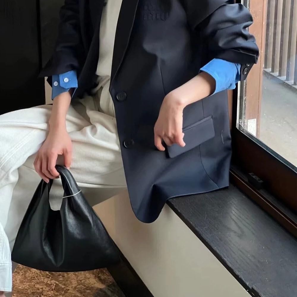 Texture Genuine Cowhide Leather Handbag for Women,Slouchy Suede Tote Bag,Soft Shoulder Top-Handle Bags