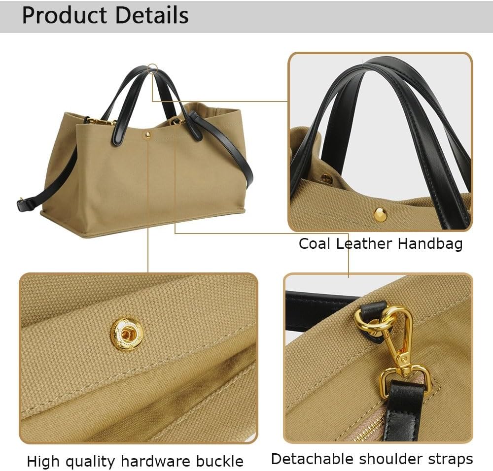 Women's Tote Bag, Commuting Handbags with Leather Shoulder Strap, Designer Oversized Totes Top Handle Handbag