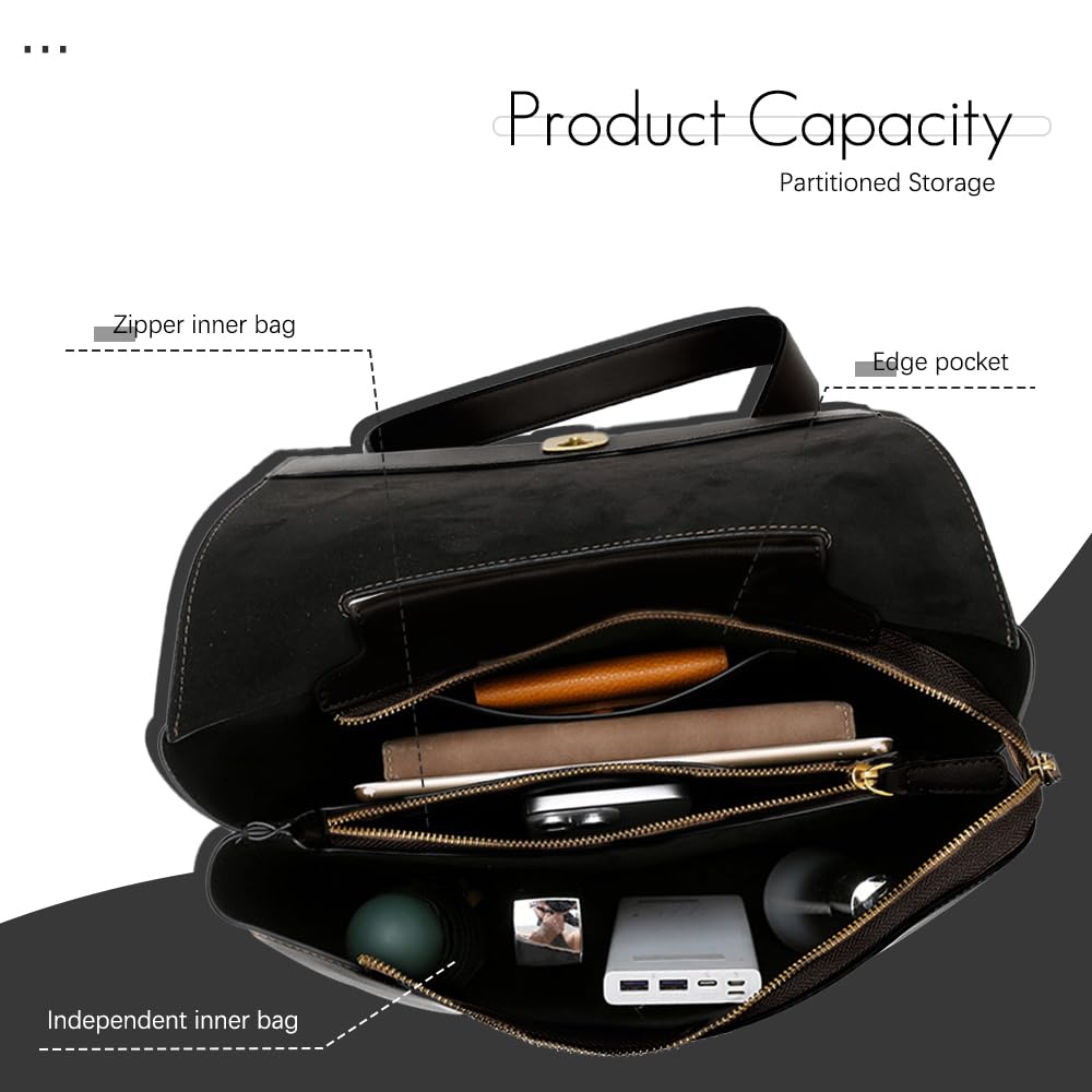 Deermisu Women's Top-handle Handbags,Vintage Medium Purse with Removable Shoulder Strap,Shoulder Bags Gift for Her