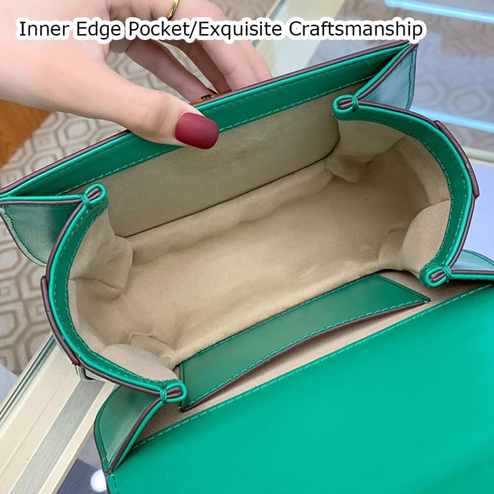 Women Genuine Leather Tote Handbags，Bamboo Top Handle Satchel Crossbody Bag with Adjustable Shoulder Strap