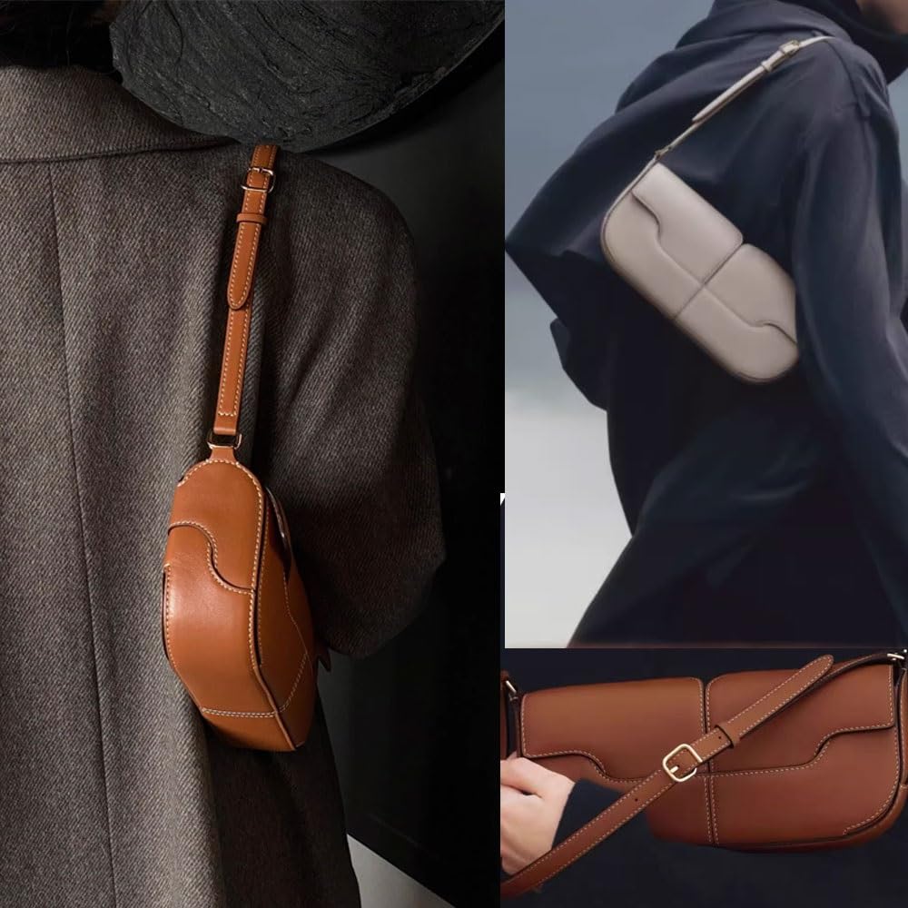Leather Underarm Shoulder Bags for Women，Hobo Tote Handbag with Magnetic Buckle/Adjustable Strap