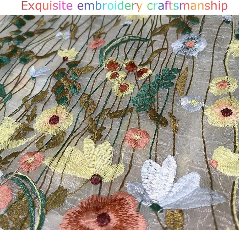 Embroidery Handbags for Women，Lace Silk Flower Tote Bag，Bohemian Shoulder Bags for Travel Daily Vacation Beach