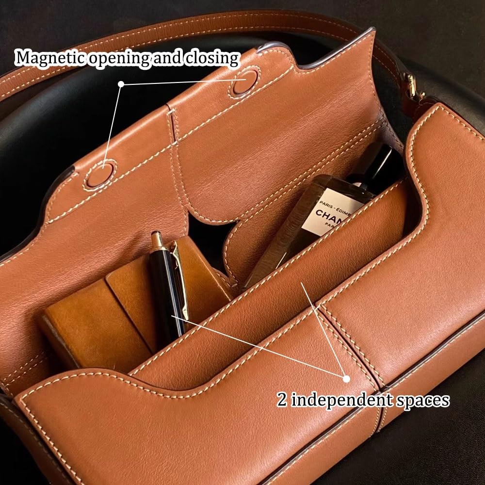 Leather Underarm Shoulder Bags for Women，Hobo Tote Handbag with Magnetic Buckle/Adjustable Strap